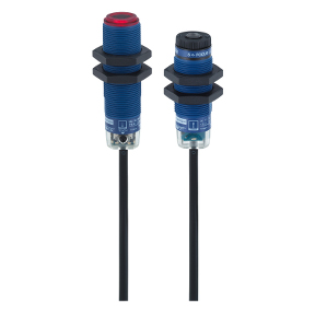 TES Electric Photoelectric Sensor; Opposed - Receiver; 18mm Barrel; 100m Range; 10-30VDC; NPN; LO/DO Configurable; 2m Potted Cable